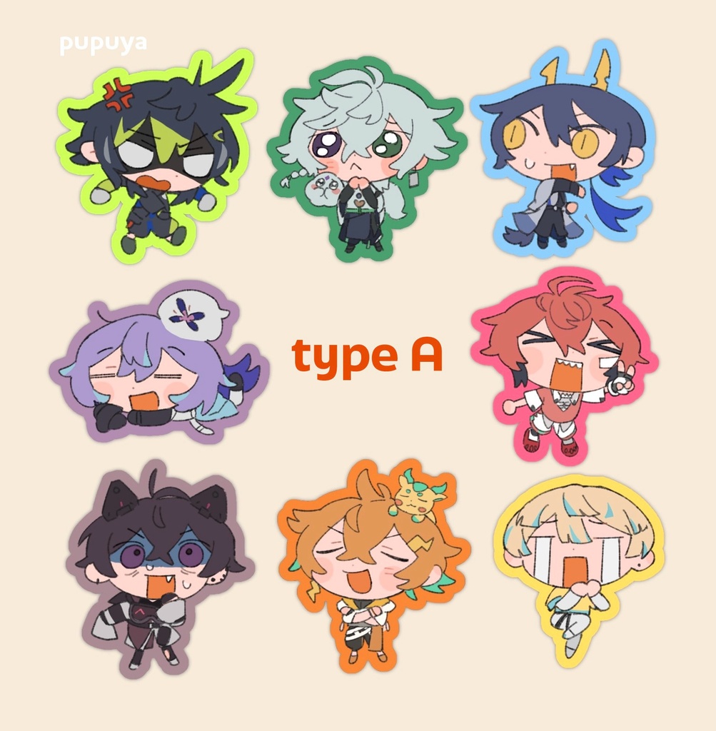 Aタイプ　つえーカラーアクキー