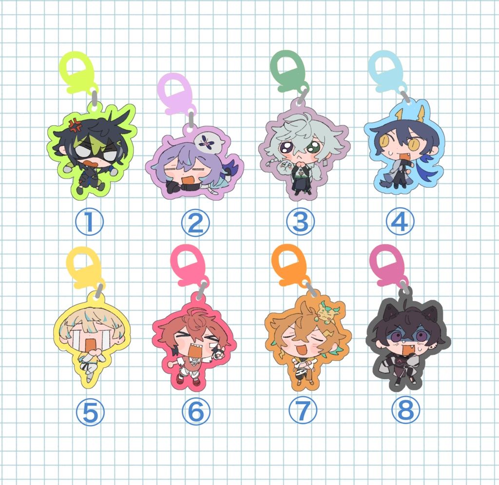 つえーカラーアクキー
