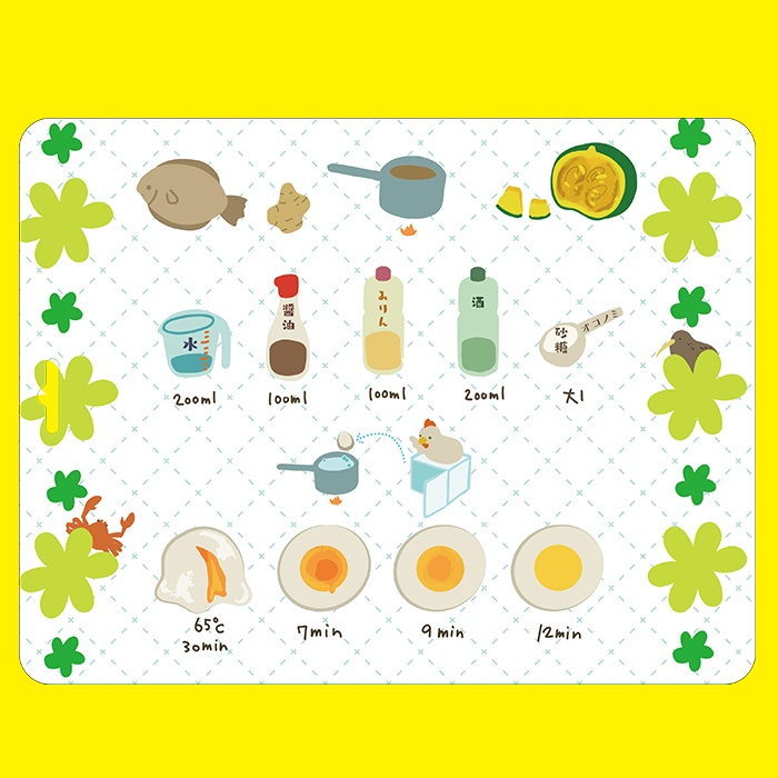 まないたシート：卵料理と煮付け