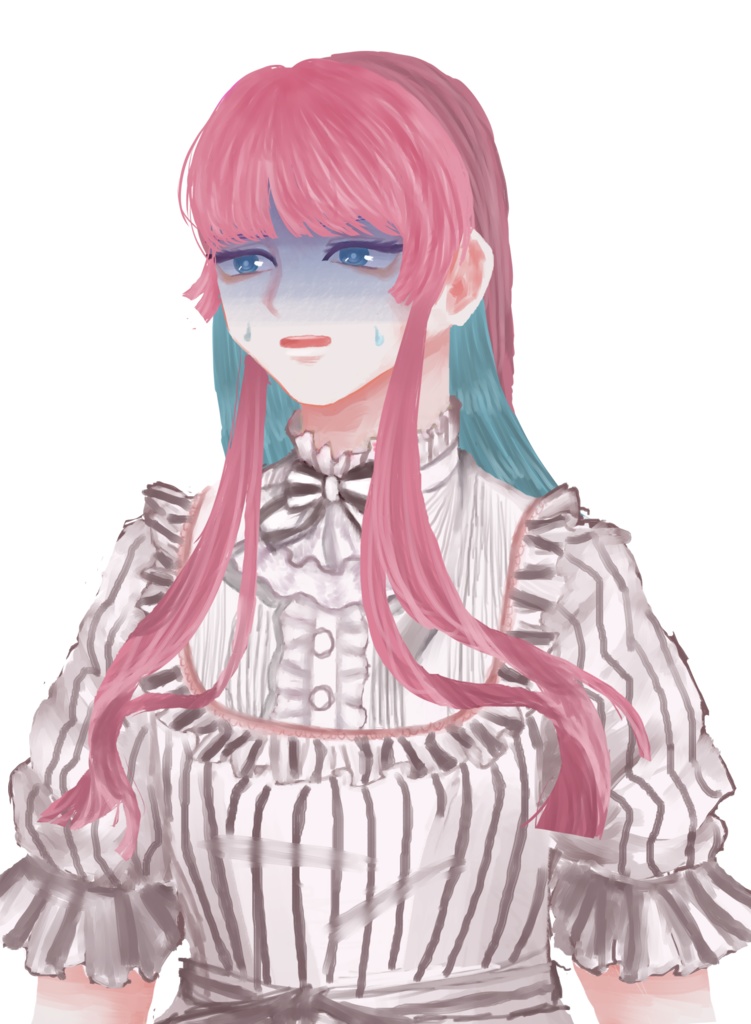 【立ち絵素材】ピンク髪のお嬢様【表情2種/フリー素材】