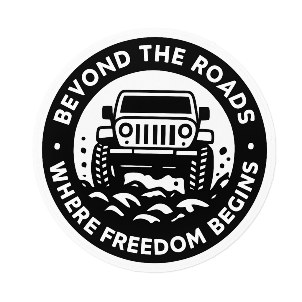 【切文字】「Mine can go anywhere」オフロード カーステッカー / ジムニー・4WD・キャンプ・車外デカール / 耐候4-5年プレミアムビニール