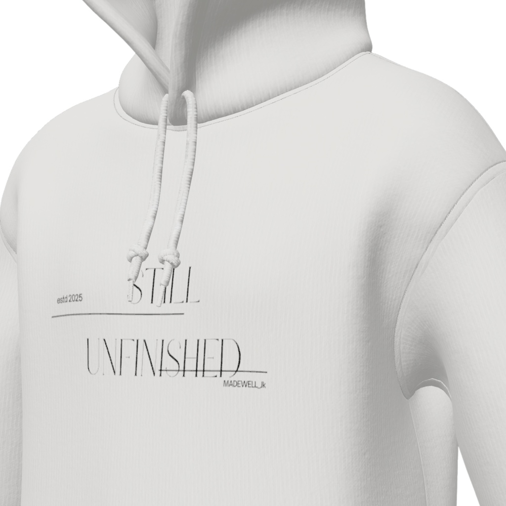 【🧥【1次限定/会場受取(送料0)】‘STILL UNFINISHED’ 記念フーディ(WHITE)