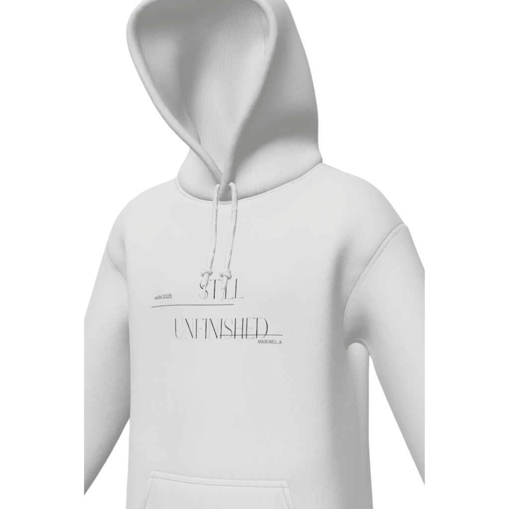【🧥【1次限定/会場受取(送料0)】‘STILL UNFINISHED’ 記念フーディ(WHITE)