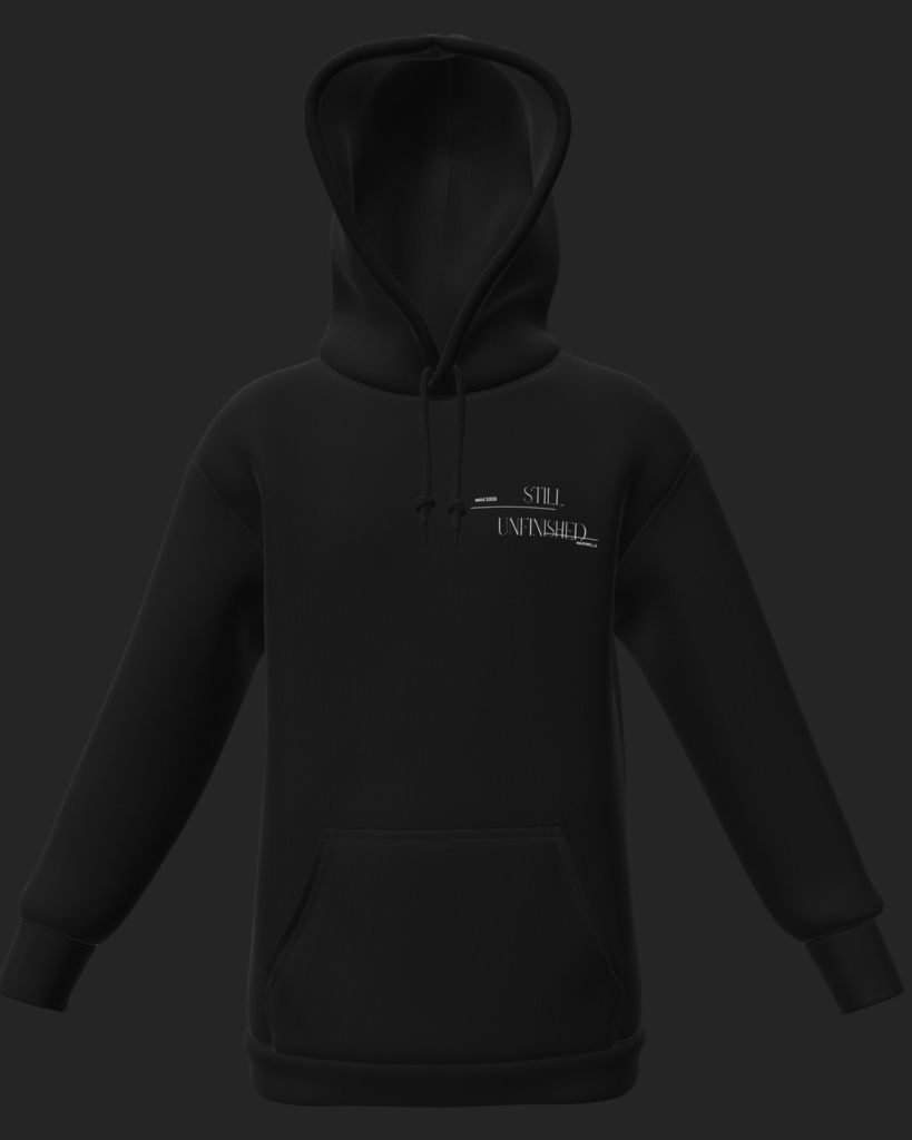【🧥【1次限定/会場受取(送料0)】‘STILL UNFINISHED’ 記念フーディ (BLACK)