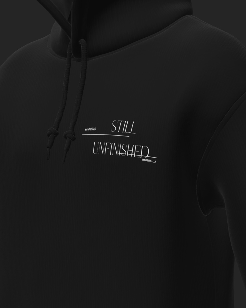 【🧥【1次限定/会場受取(送料0)】‘STILL UNFINISHED’ 記念フーディ (BLACK)