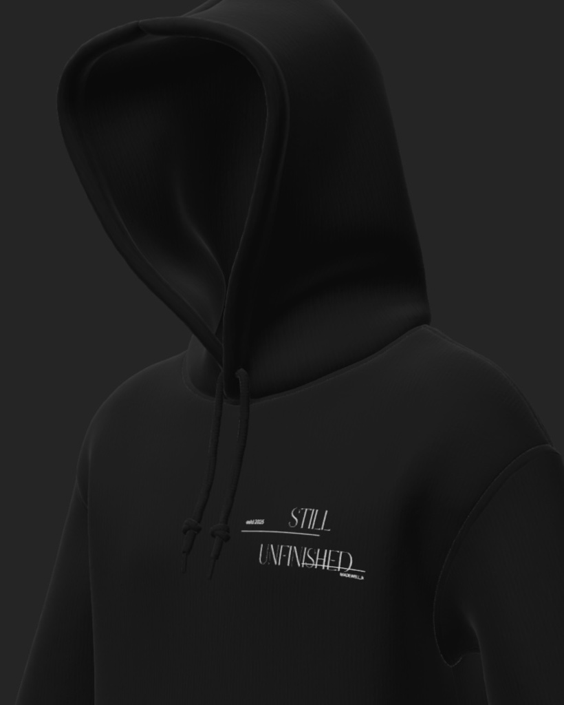 【🧥【1次限定/会場受取(送料0)】‘STILL UNFINISHED’ 記念フーディ (BLACK)