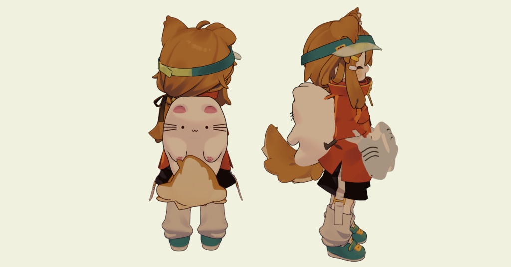 ぷるぷる揺れる!ねこリュックサック【PhysBone】【まめひなた対応】