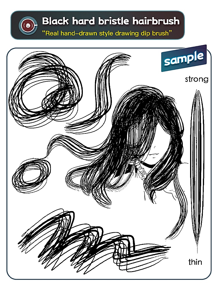 古い手描き風アナログ感ブラシセット