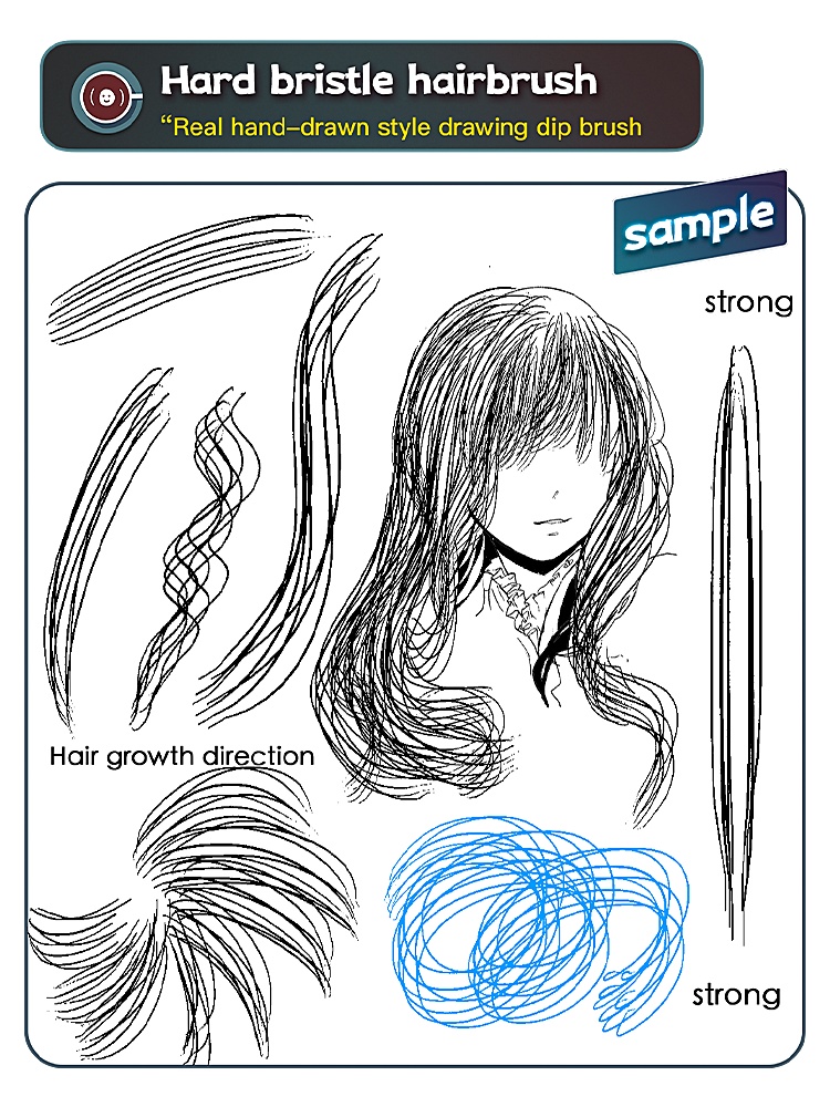 古い手描き風アナログ感ブラシセット