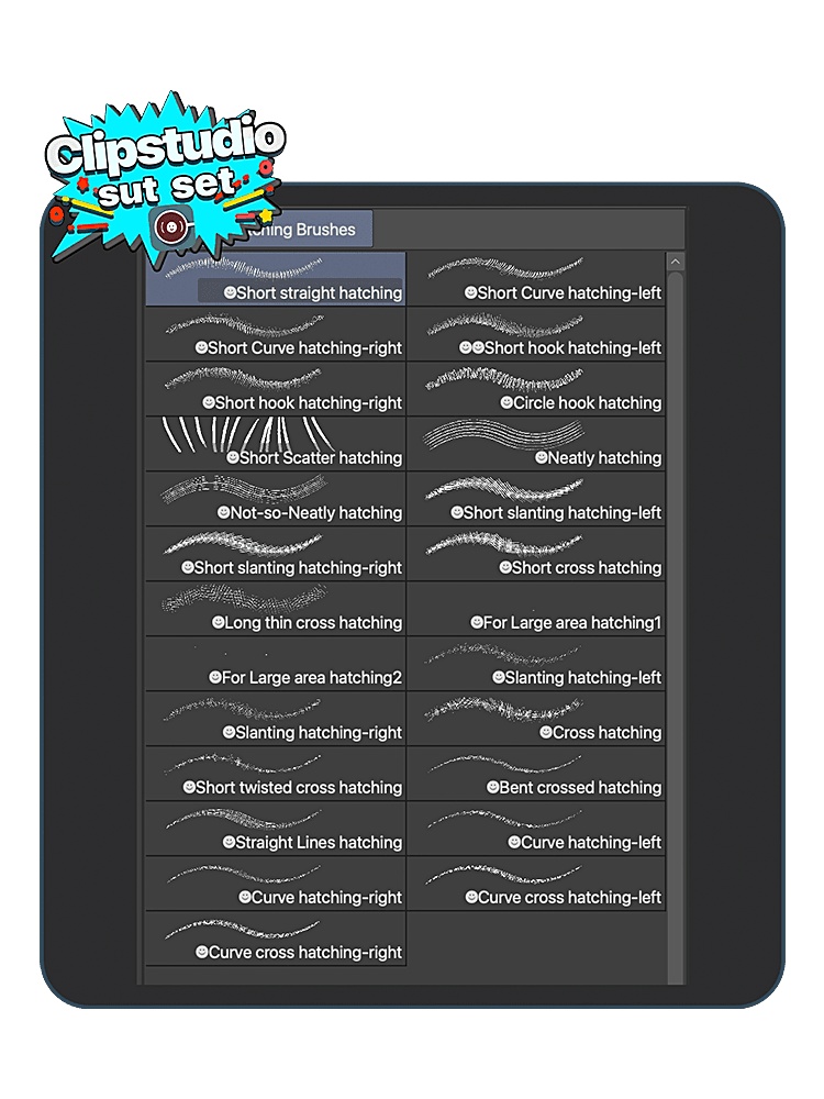 手描き風カケアミブラシセット