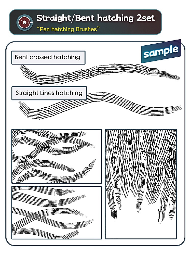 手描き風カケアミブラシセット
