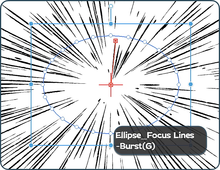 リアル手描き風集中線&スピード線ブラシセット