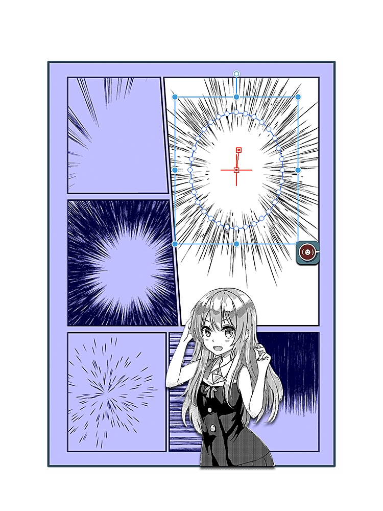 リアル手描き風集中線&スピード線ブラシセット