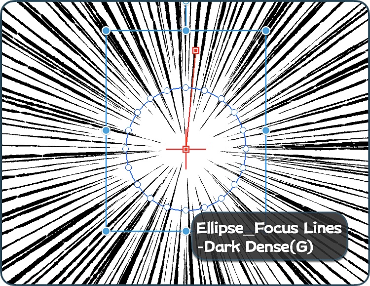 リアル手描き風集中線&スピード線ブラシセット