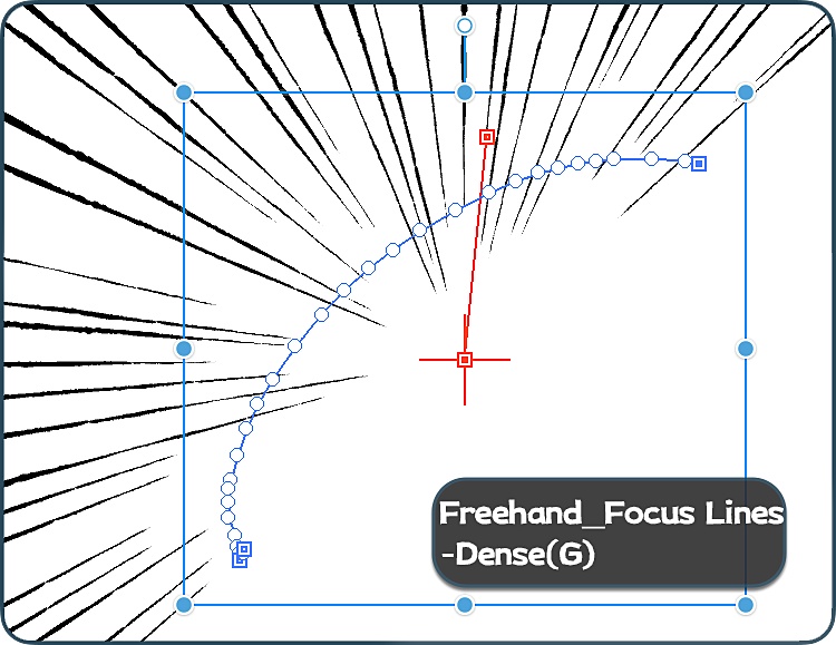 リアル手描き風集中線&スピード線ブラシセット
