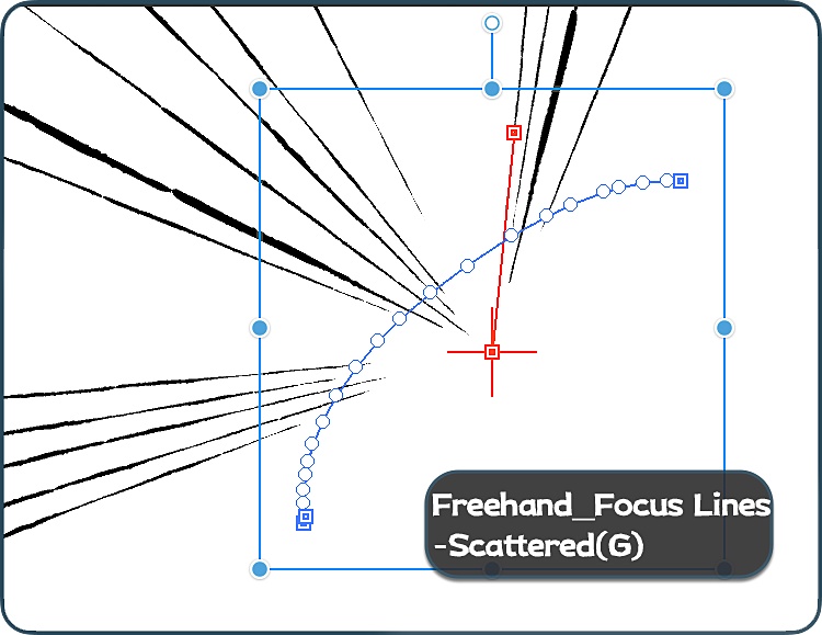 リアル手描き風集中線&スピード線ブラシセット