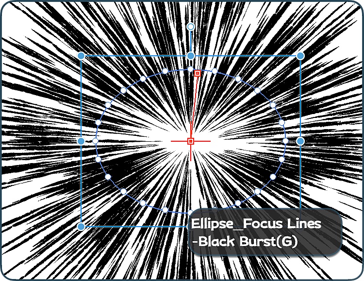 リアル手描き風集中線&スピード線ブラシセット