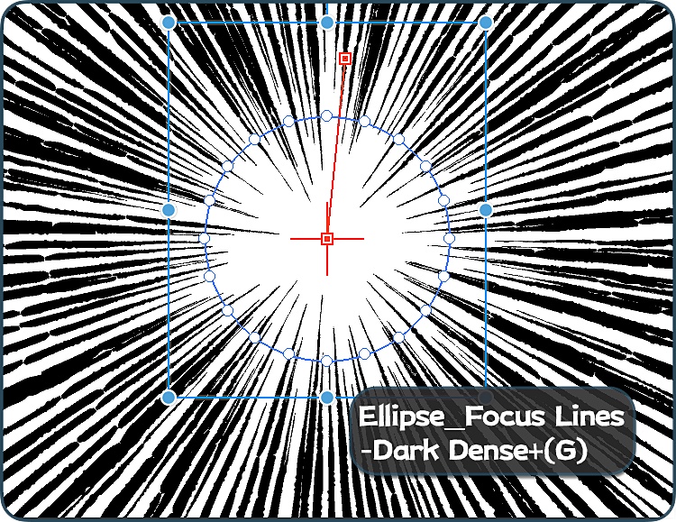 リアル手描き風集中線&スピード線ブラシセット