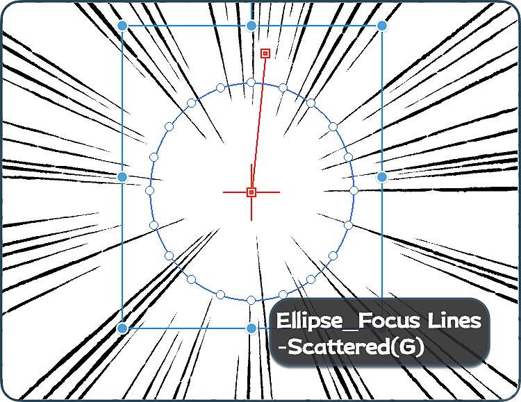 リアル手描き風集中線&スピード線ブラシセット