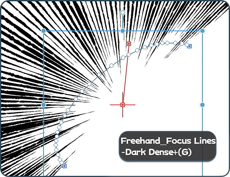 リアル手描き風集中線&スピード線ブラシセット