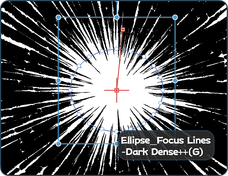 リアル手描き風集中線&スピード線ブラシセット