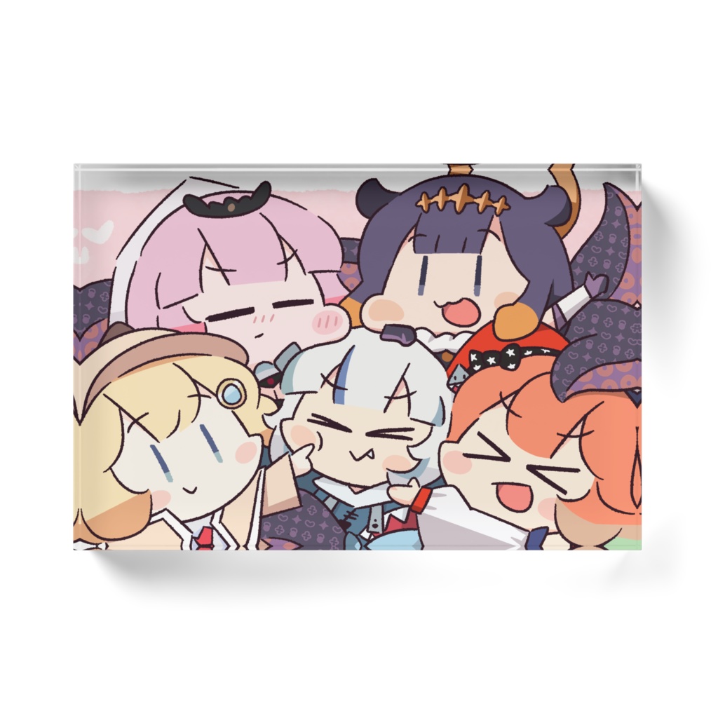 chibi holoEN acrylic block