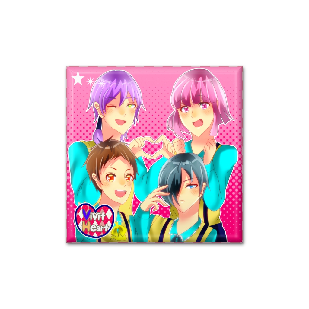 アイドリ!スクエア缶バッジ Vivit Heart