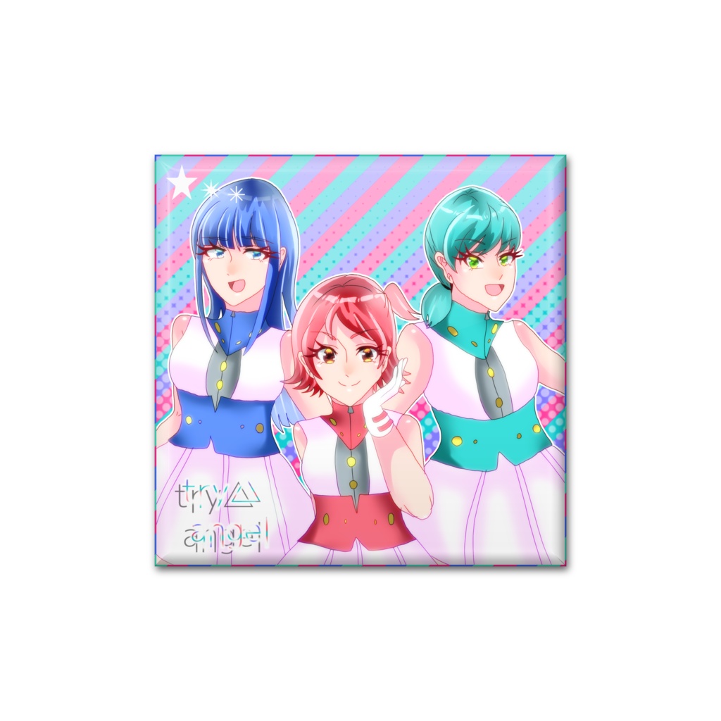 アイステ!スクエア缶バッジ try△angel