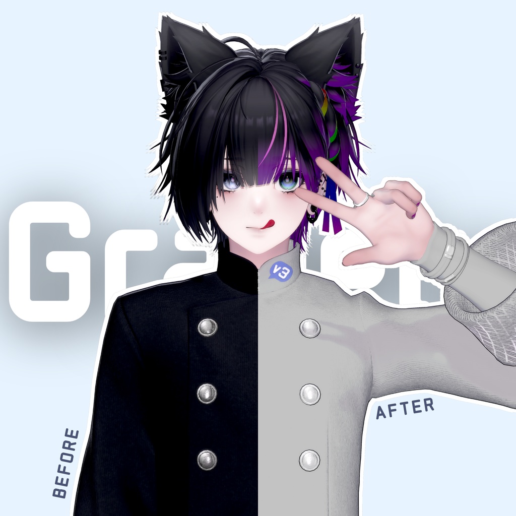 【🔥GWセール中🔥】一瞬でアバターに彩りを!簡単UVグラデーション自動生成ツール 【Gradelu】