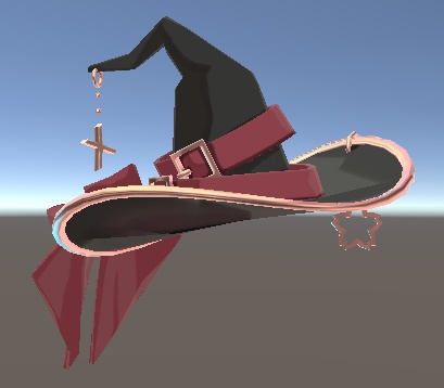 VRM, VRChat用魔女帽 Witch Hat FBX