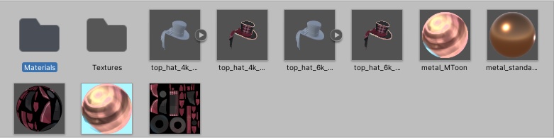 VRM, VRChat 用 FBX 帽子 Hat