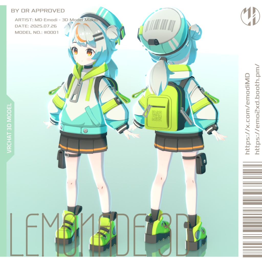 オリジナル3Dモデル「れもねーど」