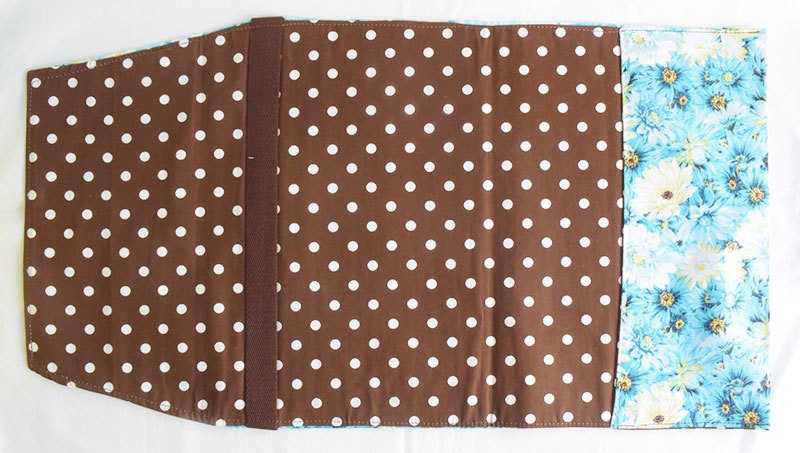 B5サイズブックカバー お花水色