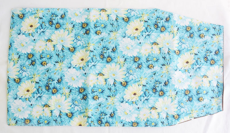 B5サイズブックカバー お花水色