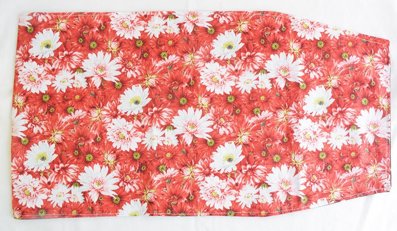 B5サイズブックカバー お花赤色