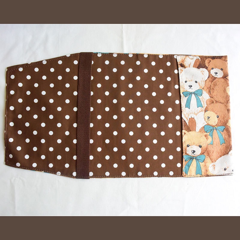 四六版サイズ ブックカバー テディベア