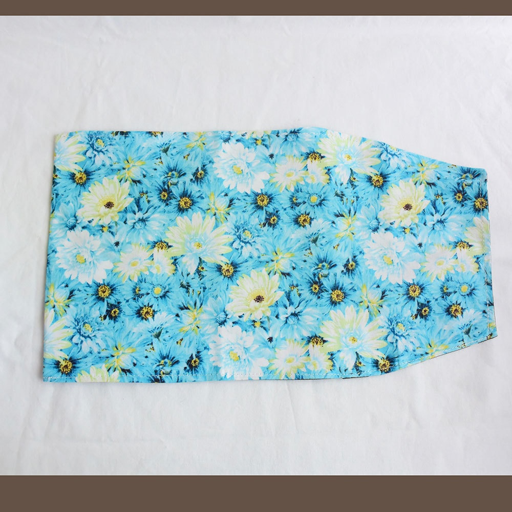 B6サイズブックカバー 花水色