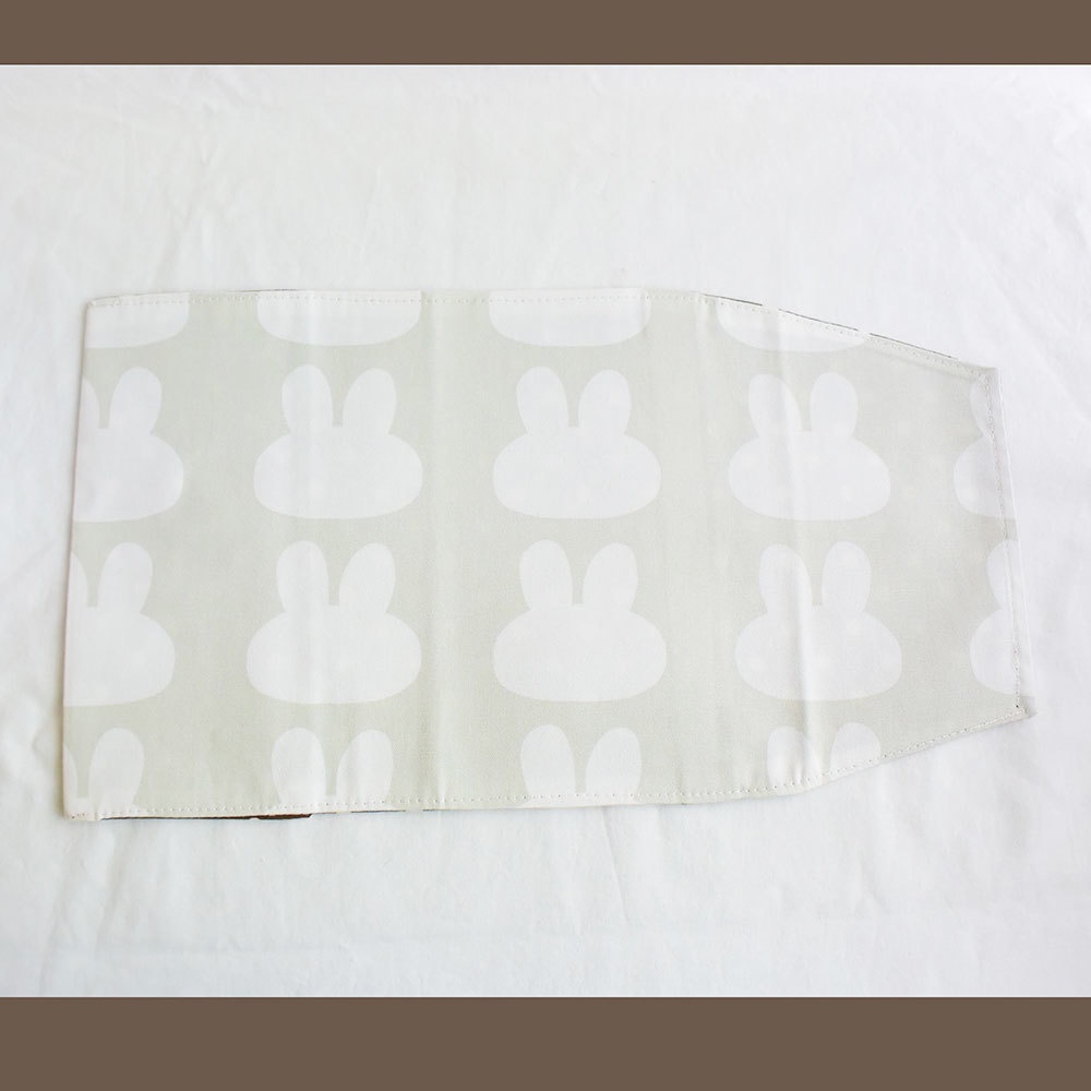 B6サイズブックカバー うさぎグレー