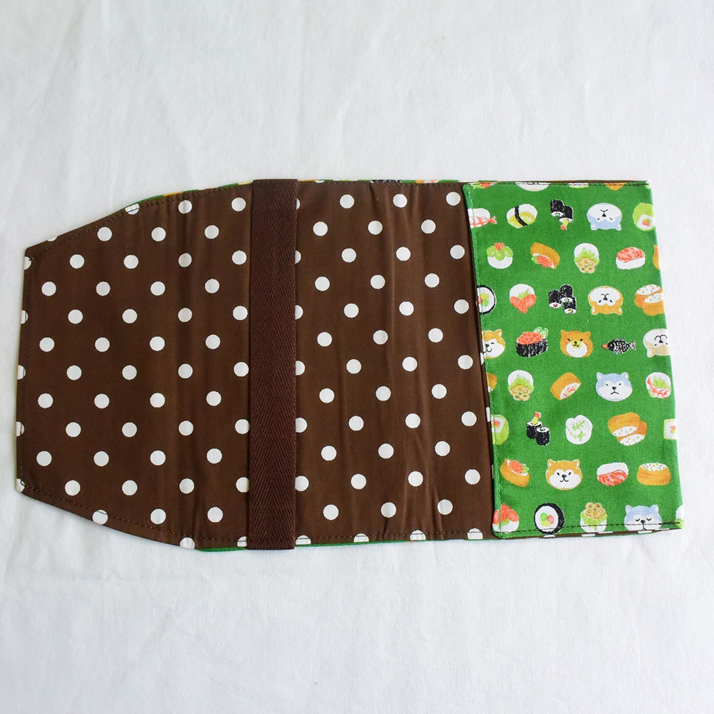 文庫サイズブックカバー 柴犬とすし