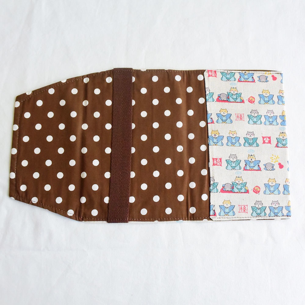 文庫サイズブックカバー おすましわんこ