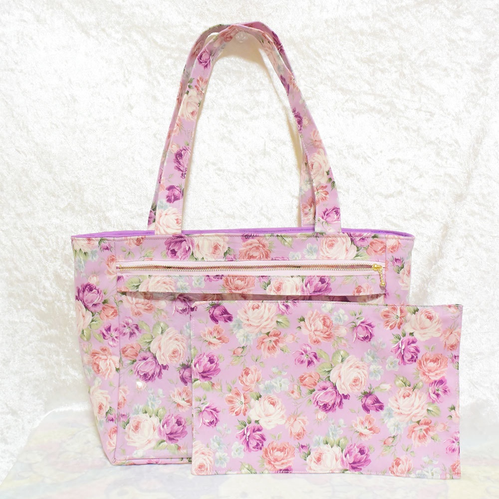 痛バッグトート ピンクの花(在庫あり)