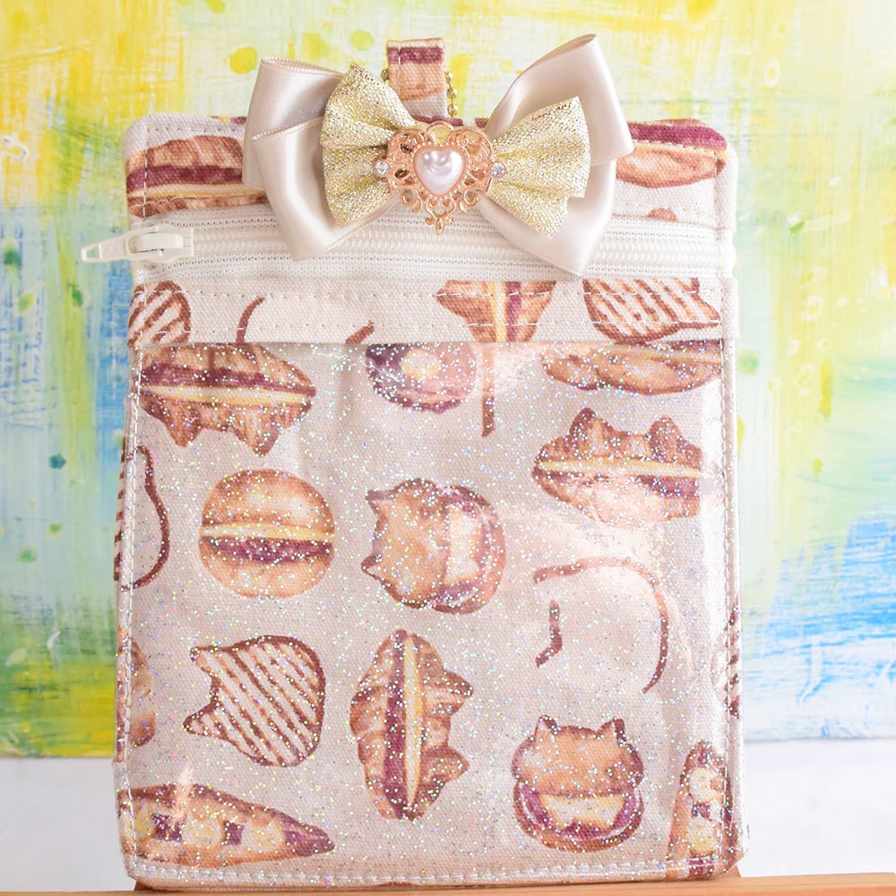 アクリルコースターケース　ねこぱん（キラキラ）