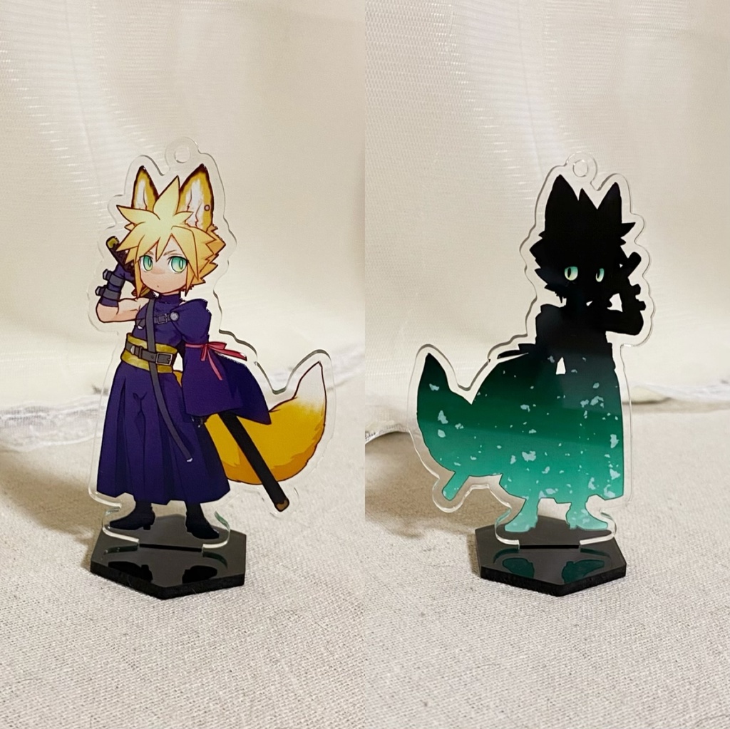 お狐アクスタ(クラウド、レノ、セフィロス)