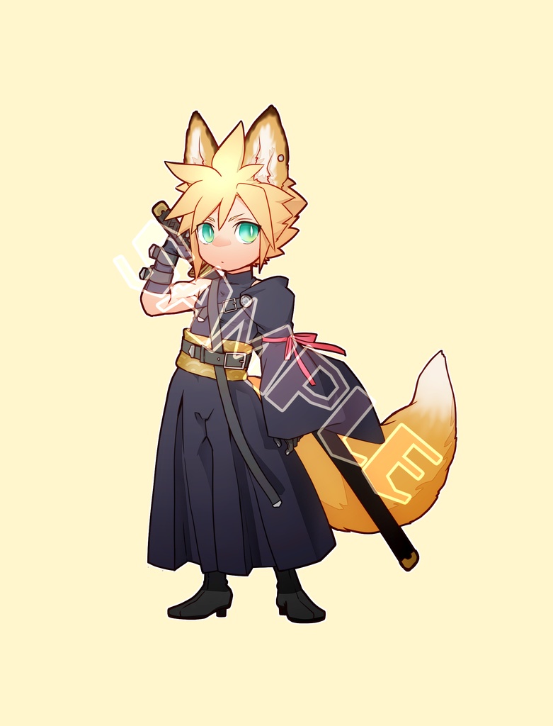 お狐アクスタ(クラウド、レノ、セフィロス)