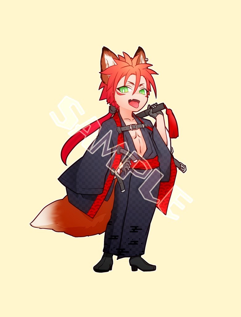 お狐アクスタ(クラウド、レノ、セフィロス)