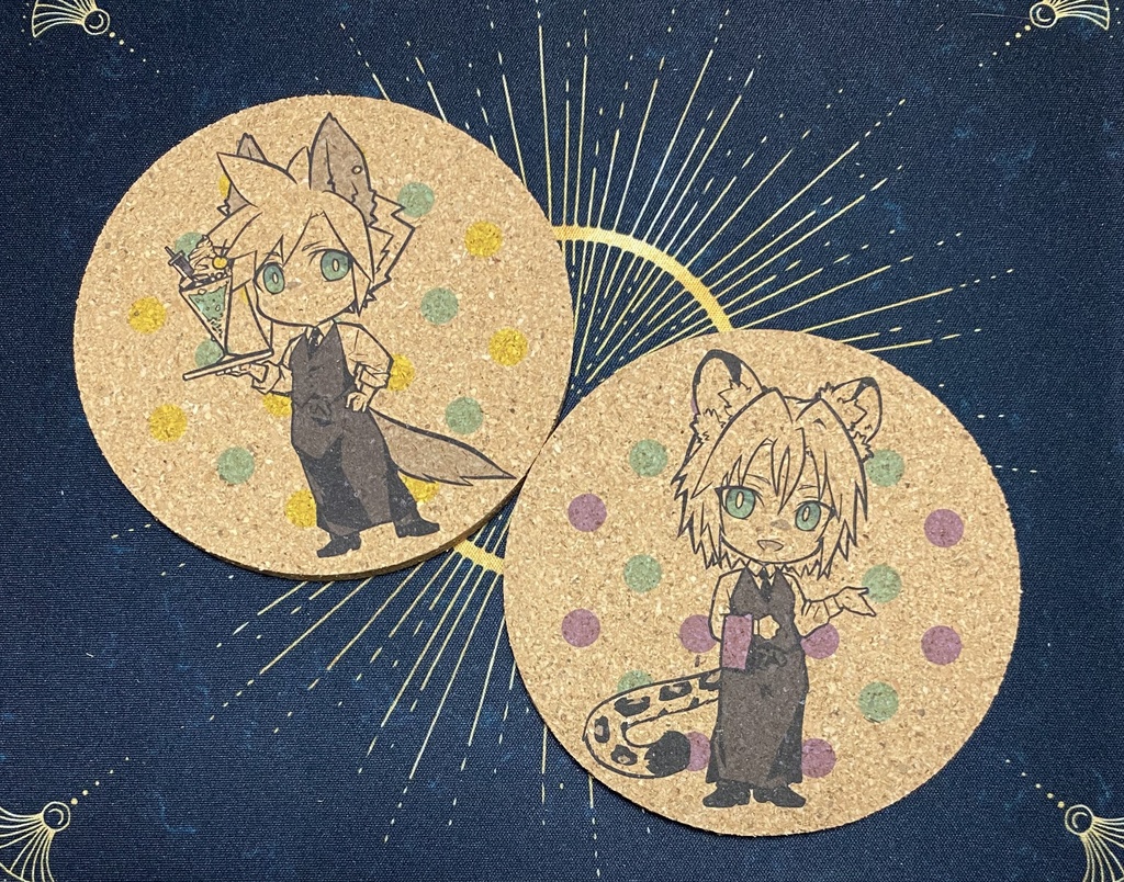 ギャルソンコルクコースター