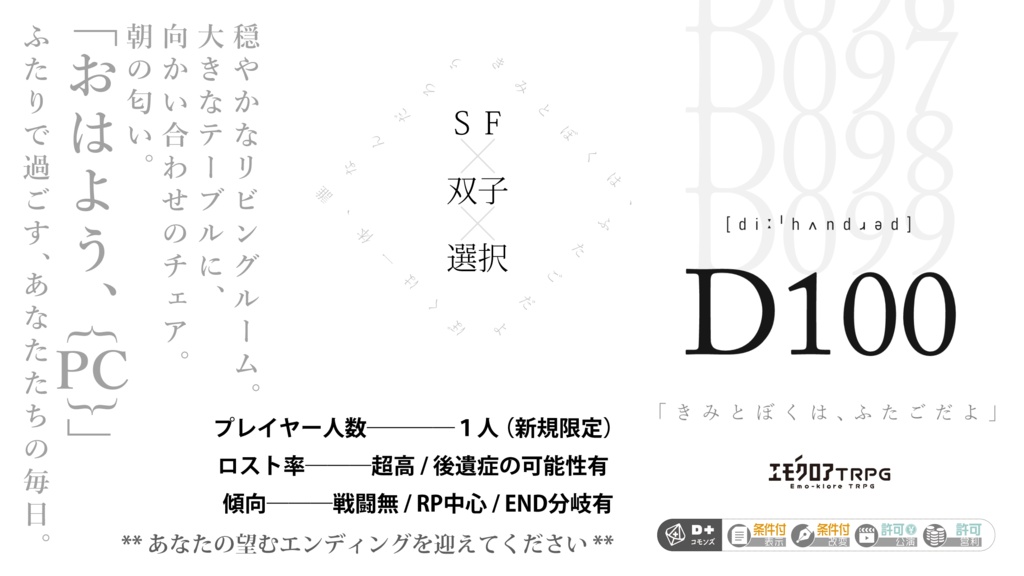 エモクロアTRPG『D100』