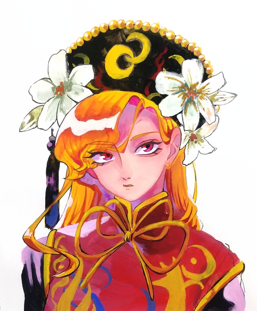 【東方Project】純狐 アクリル画