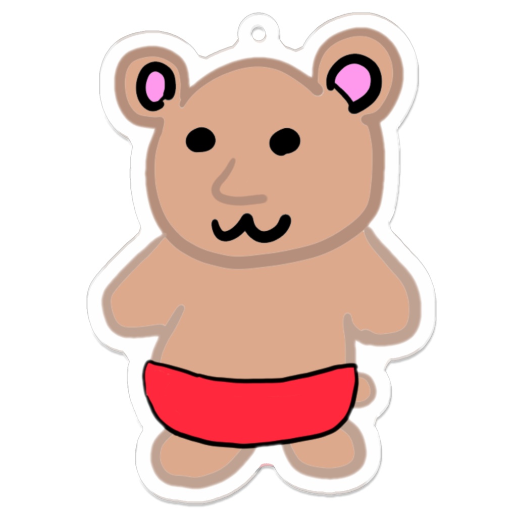 くま(アクリルキーホルダー70*70mm)