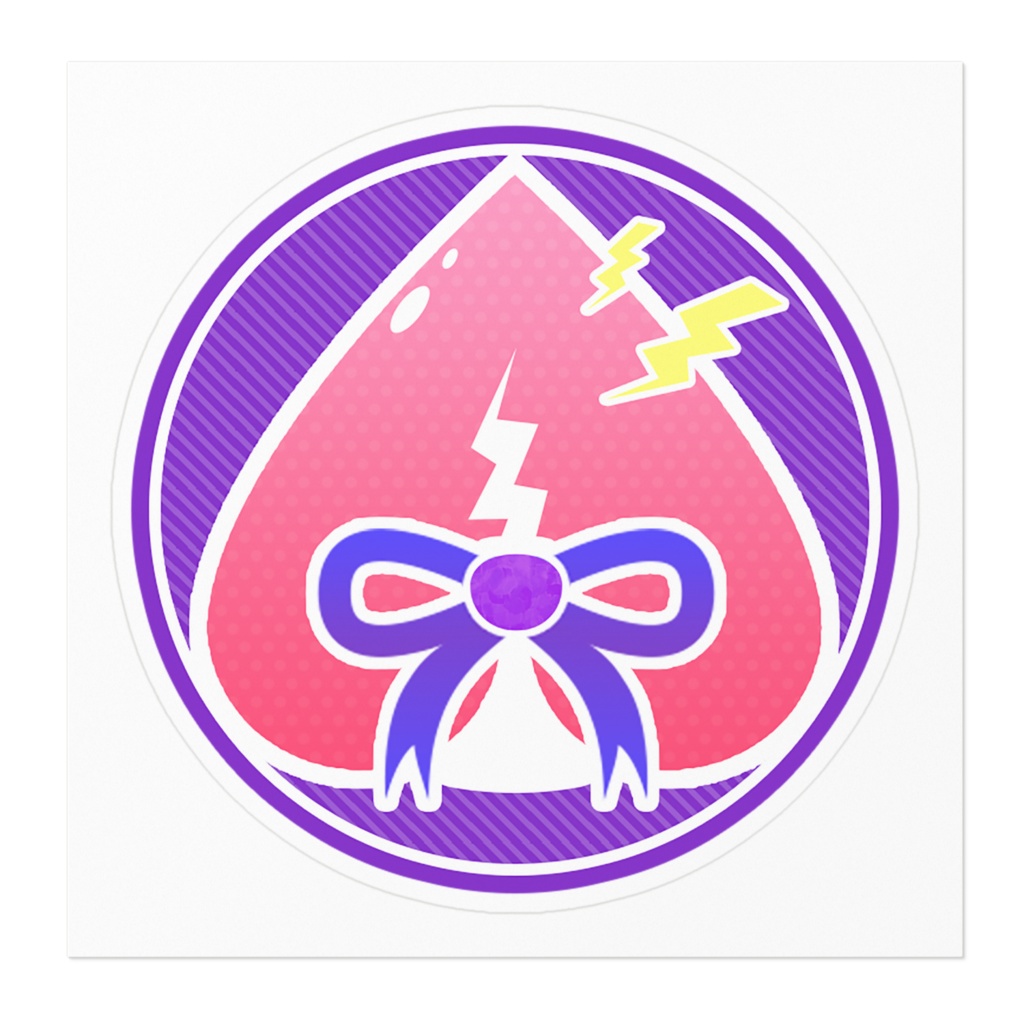 紫紀すももロゴマークステッカー